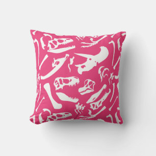 Dinosaurierknochen (rosa) kissen