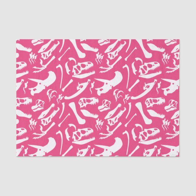 Dinosaurierknochen (rosa) seidenpapier (Vorderseite)