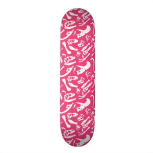 Dinosaurierknochen (Rosa) Skateboard