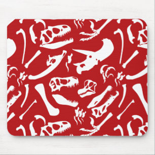 Dinosaurierknochen (rot) mousepad