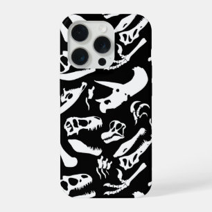 Dinosaurierknochen (Schwarz) iPhone 15 Pro Hülle