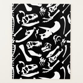 Dinosaurierknochen (schwarz und weiß) planer