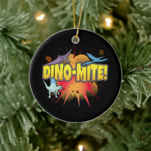 Dinosaurierliebhaber Dynamit Dino-mite Wortspiel Keramik Ornament