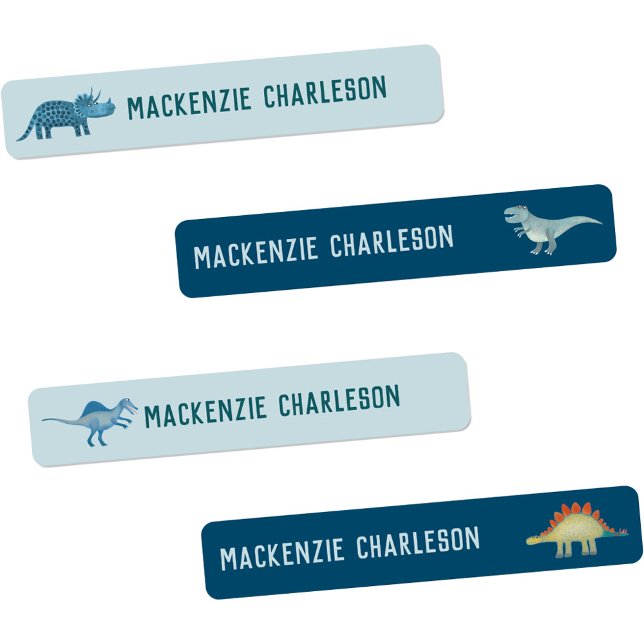 Dinosauriername Etiketten (Fun personalize dinosaur name labels)