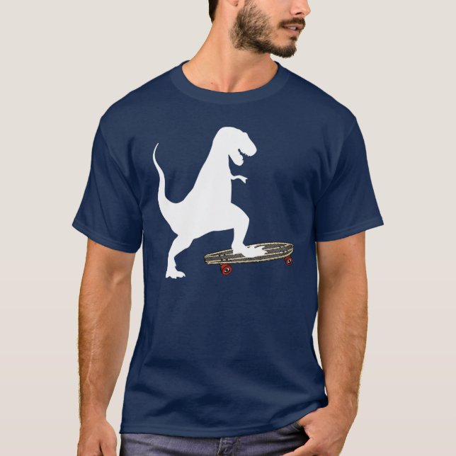 DinosaurierSkateboarding T-Shirt (Vorderseite)