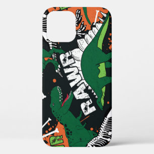 Dinosaurierskelett, grunge nahtloses Muster. Case-Mate iPhone Hülle