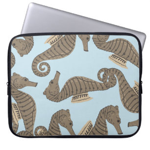 Dinosaurierskelett, grunge nahtloses Muster. Laptopschutzhülle