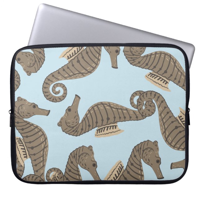 Dinosaurierskelett, grunge nahtloses Muster. Laptopschutzhülle (Vorderseite)
