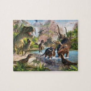 Dinosaurierszene Puzzle