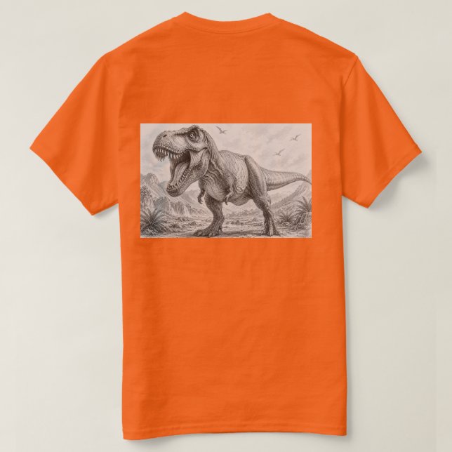 DinosaurierTdising  T-Shirt (Design Rückseite)