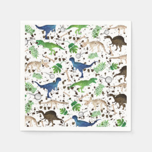 Dinosaurjagd! Dinosaurier auf Safari Jungen Kinder Serviette