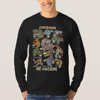 Dinosaurs are Awesome Dino Identification Kids Boy T-Shirt