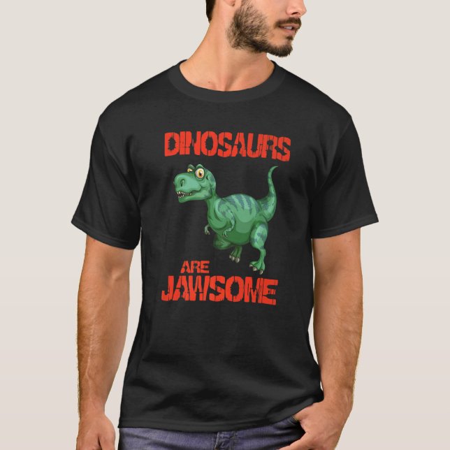 Dinosaurs Are Jawsome Boys Dinosaur Girls Kids Tod T-Shirt (Vorderseite)