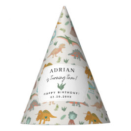 Dinosaurs Boho Prehistoric Party Animals Birthday Partyhütchen