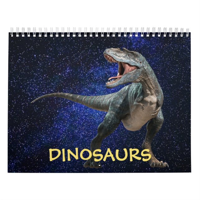 Dinosaurs Dark Shiny Sky Beautiful Wall Kalender (Titelbild)