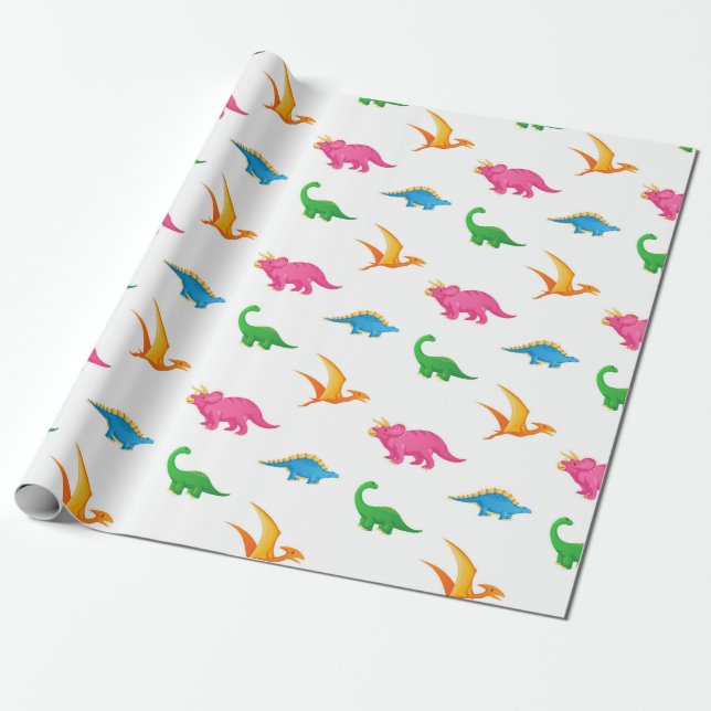 DINOSAURS GESCHENKPAPIER (Ungerollt)
