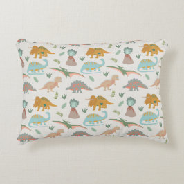 Dinosaurs Kids Hand Drawn Boho Dinosaur Bedroom Dekokissen