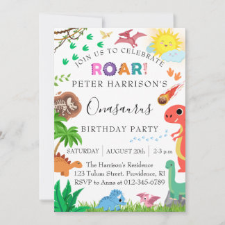 Dinosaurs Onasaurus Geburtstagsparty Einladung