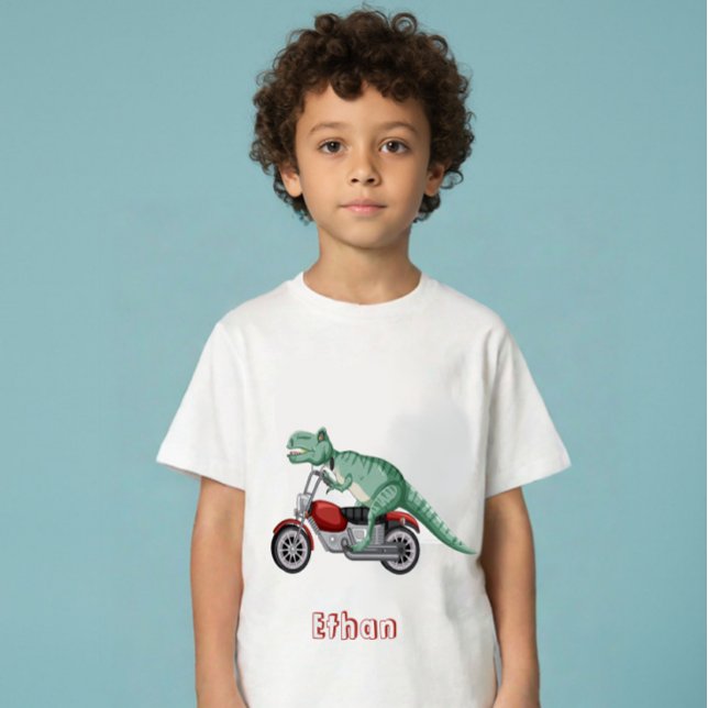 Dinosaurs personalized name baby t-shirt (Von Creator hochgeladen)