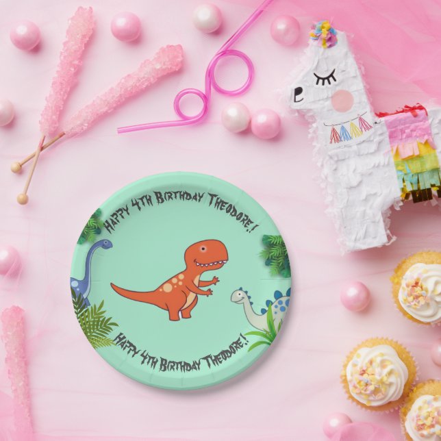 Dinosaurs Rock Birthday Party Pappteller (Party)