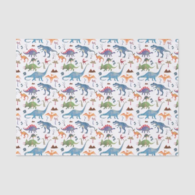 Dinosaurs Tissue Paper von Popobell Seidenpapier (Vorderseite)