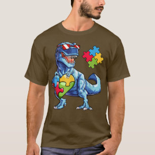 Dinosaurus Autismus Aufmerksamkeit T Rex für Kids T-Shirt