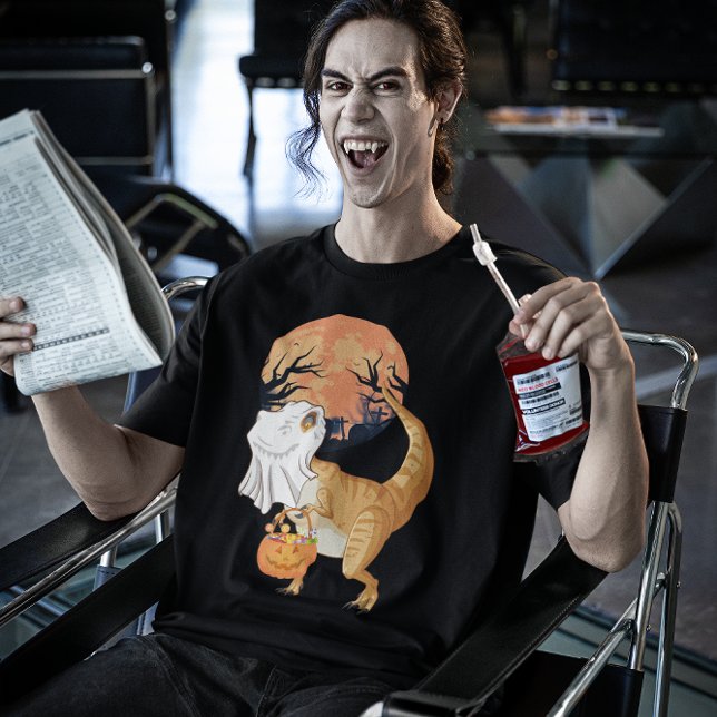 Dinosaurus Halloween Trick oder Treat Funny T-Shirt (Von Creator hochgeladen)