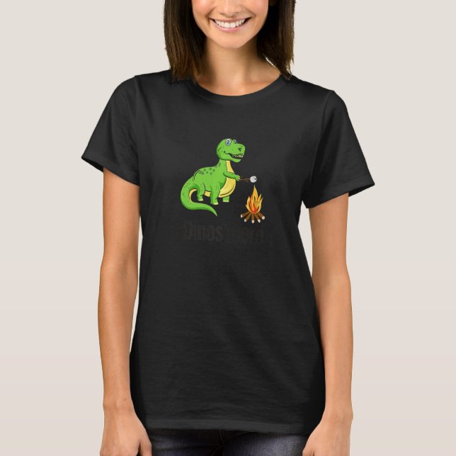 Dinos'more Camping Hiker Campfire Wildlife Outdoor T-Shirt (Vorderseite)