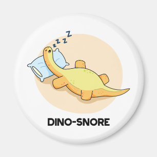 Dinosnore Funny Sleeping Dinosaurier Pun Magnet