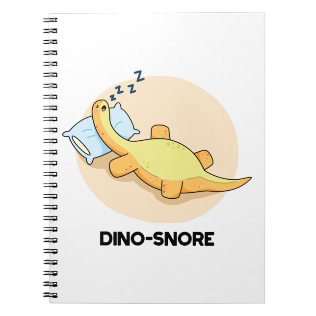 Dinosnore Funny Sleeping Dinosaurier Pun Notizblock (Vorderseite)