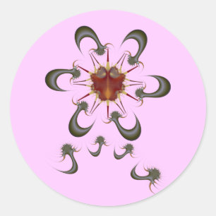 Dinoverna-Fehler mit Virenschutz Runder Aufkleber