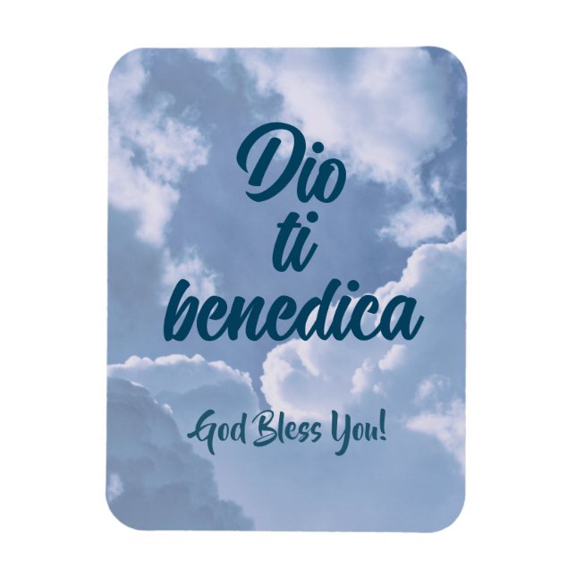 Dio Te Benedica | Italienisch Religious Magnet (Vertikal)