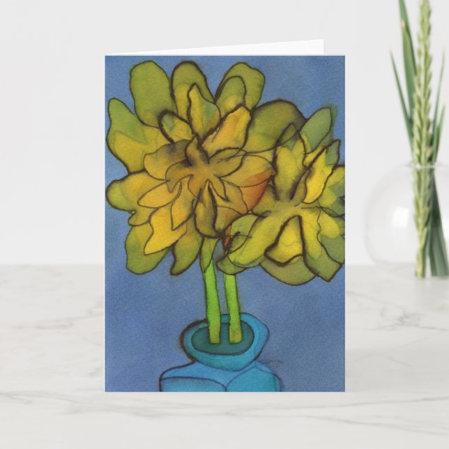Dioden in einer Blue Vase Greetings Card Karte (Vorderseite)