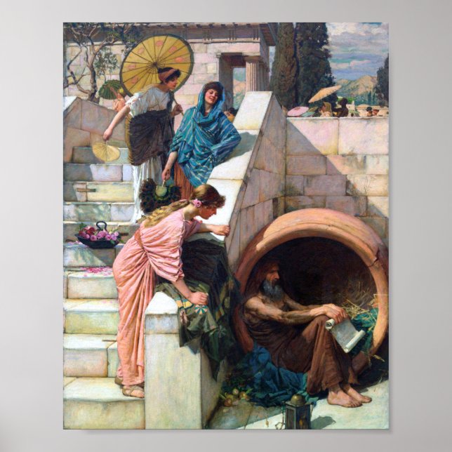Diogenes 1882 von John William Waterhouse Poster (Vorne)