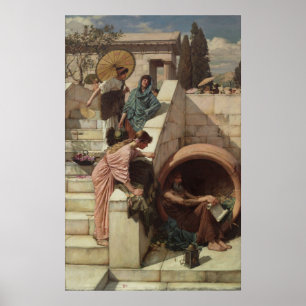 Diogenes von John William Waterhouse Poster