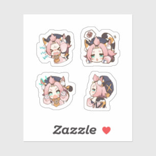 Diona Genshin Impact 4er Stickerbogen Aufkleber