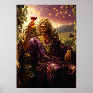 Dionysos, Gott des Weines und des Vergnügens - Mei Poster
