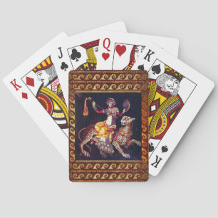 DIONYSOS MIT EINEM SPEER REITEND AUF EINEM LEOPARD SPIELKARTEN