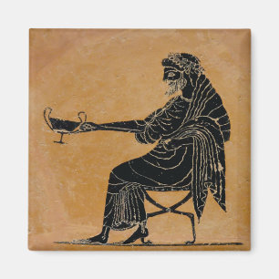 Dionysos mit Weinfall Magnet