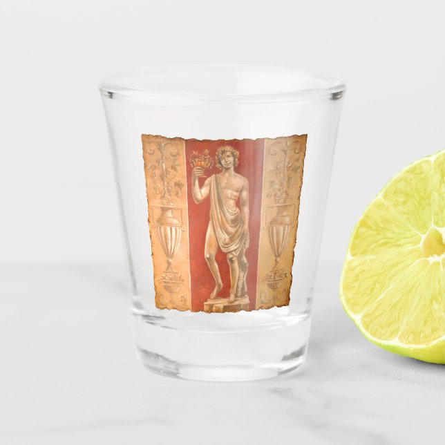 Dionysus mit Urnen Schnapsglas (Vorderseite)