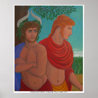 Dionysus und Apollo Poster