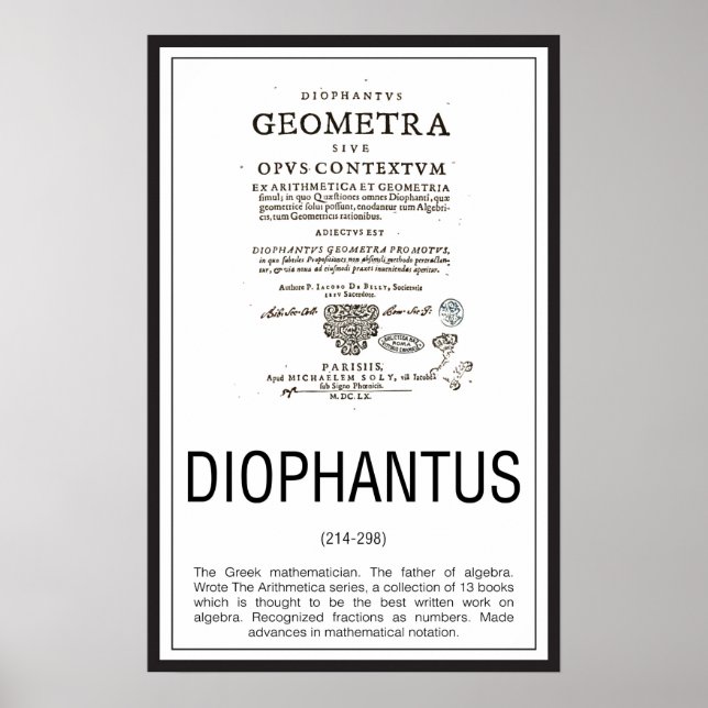 Diophantus Poster (Vorne)