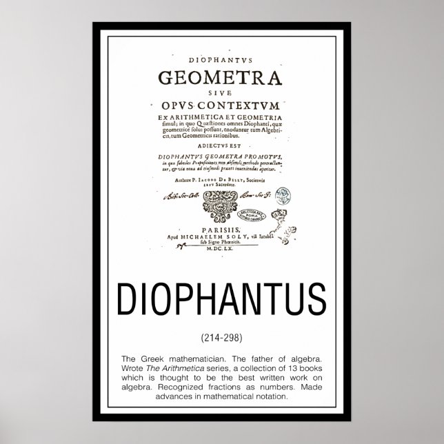 Diophantus Poster (Vorne)