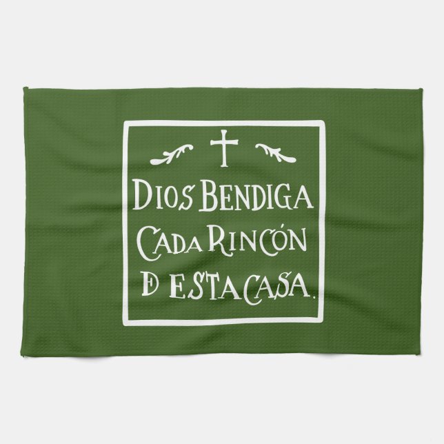 Dios bendiga cada rincon geschirrtuch (Horizontal)