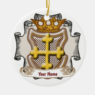 Dios Cross Nachname Keramik Ornament