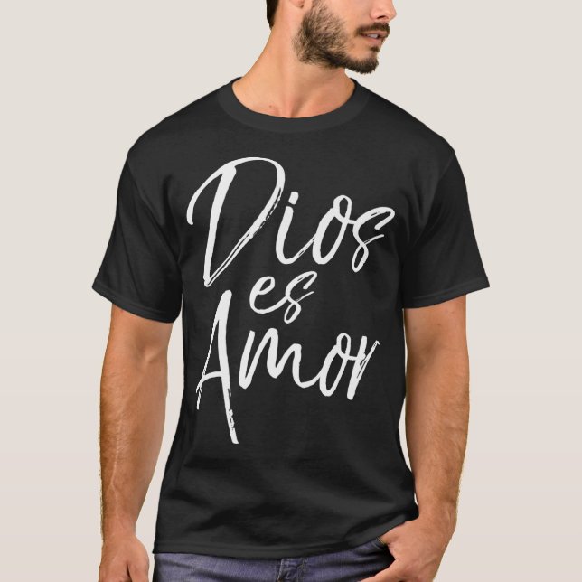 Dios es Amor  Spanish Espanol God is Love Tee (Vorderseite)