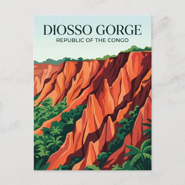 Diosso-Schlucht Republik Kongo Postkarte (Vorderseite)