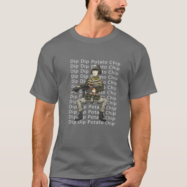 Dip Dip Potato Chip Hank Jed Retro T-Shirt (Vorderseite)