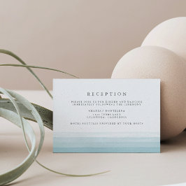 Dip Dye Watercolor Empfang Card | Aqua Begleitkarte