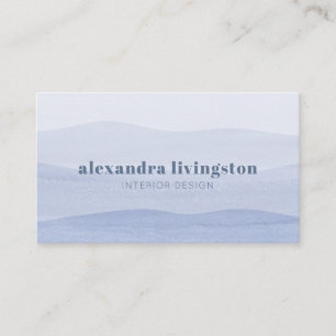 Dip Dye Watercolor Navy Blue Ombre Wasserfarbe Visitenkarte